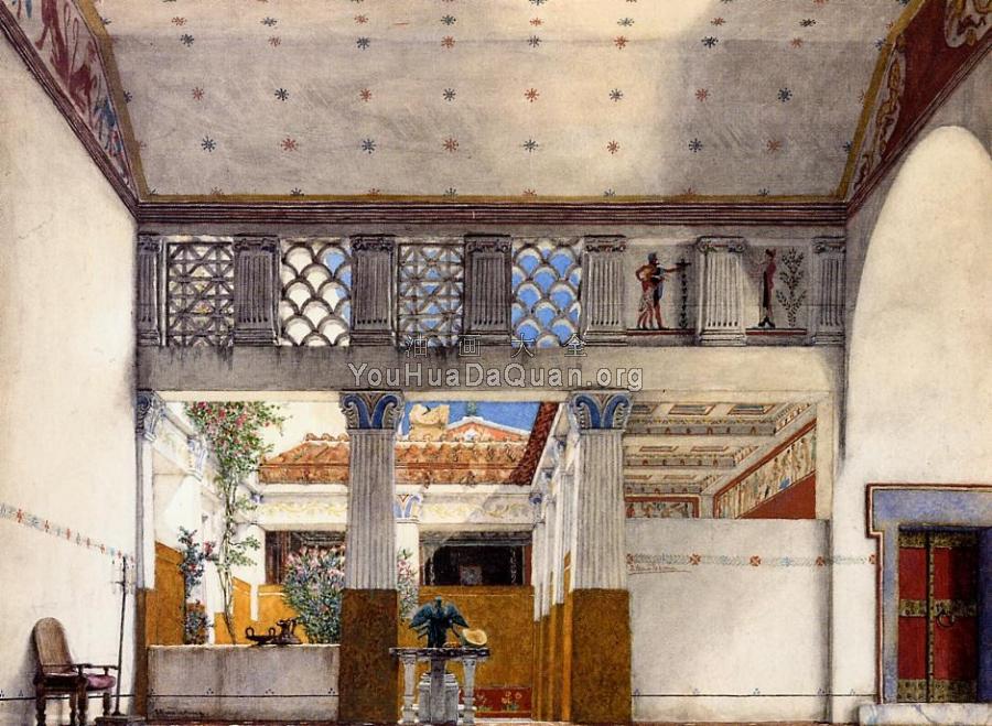 Interior of Caius Martius's House - 劳伦斯·阿尔玛·塔德玛